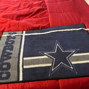 Blue Cowboys Logo Rug